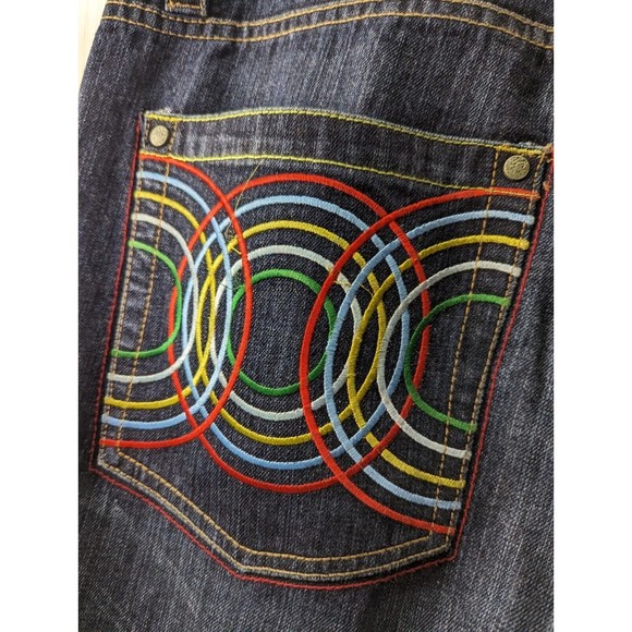 Coogi Jeans Mens Hip Hop Baggy Colorful Wild Embroidered Size 38 x 34 - Picture 6 of 16